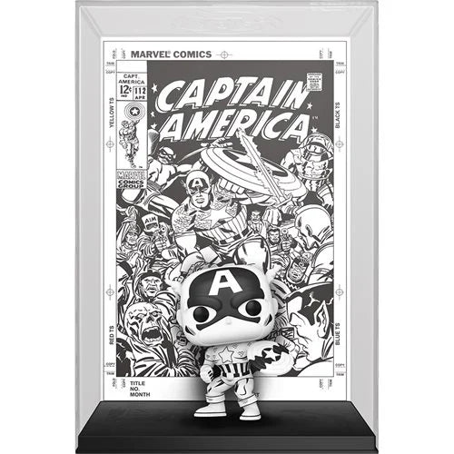 Funko Pop! Comic Covers #61 Marvel 85th Anniversary Captain America Black and White with Case