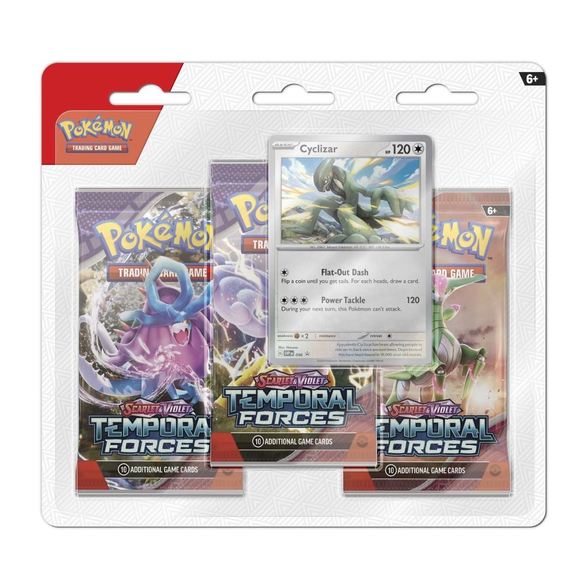 Pokémon TCG: Scarlet & Violet-Temporal Forces 3 Booster Packs (Cyclizar)