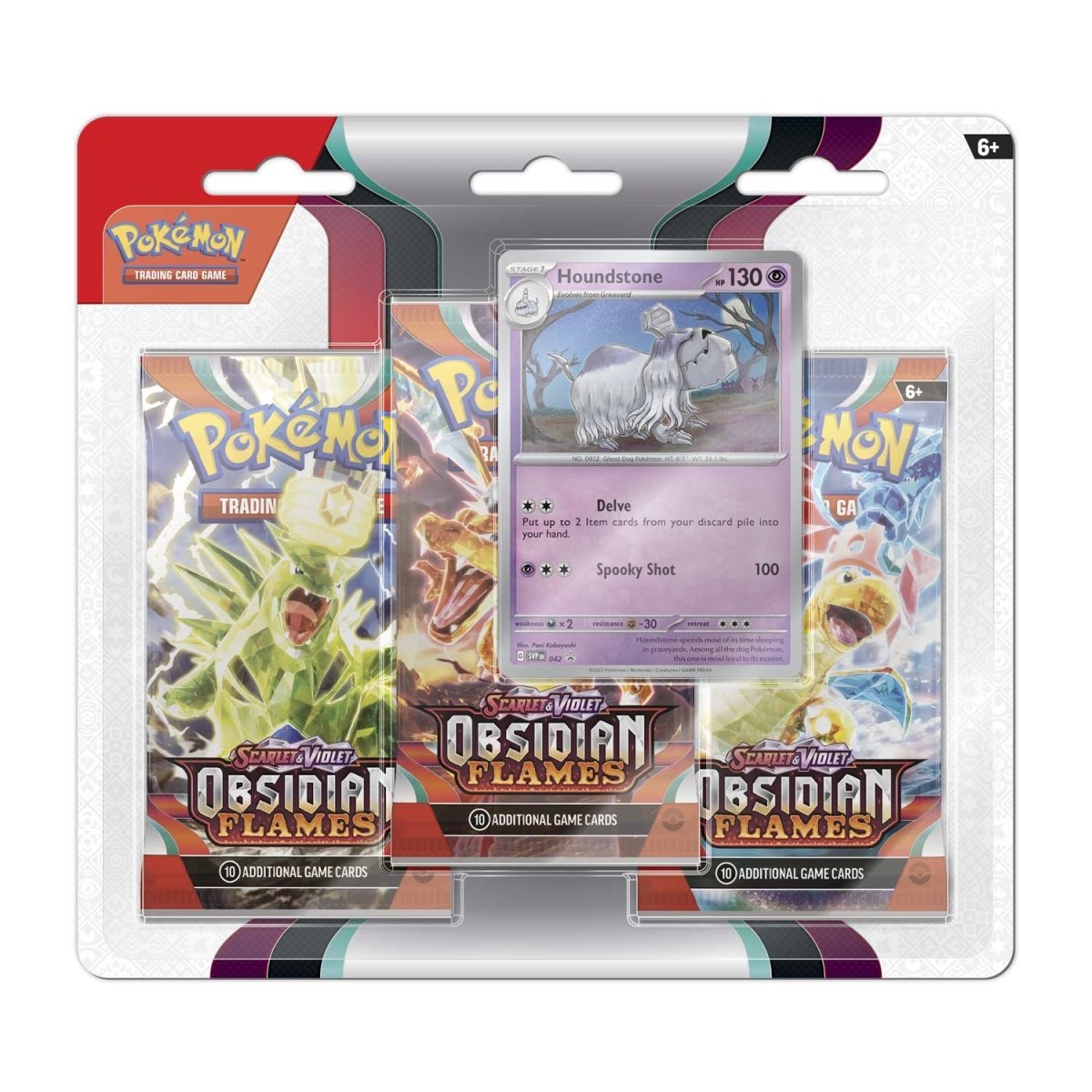 Pokémon TCG: Scarlet and Violet - Obsidian Flames - 3 Pack Blister (Houndstone)