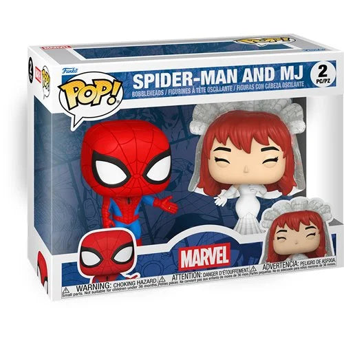 Funko Pop! Marvel: Spider-Man and MJ (Wedding 2-Pack) – Comic Anniversary Edition