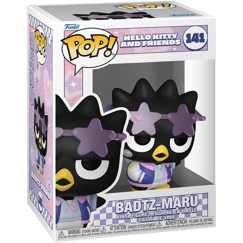 Funko Pop! vinyl figure packaging featuring Badtz-Maru with star sunglasses on a white background