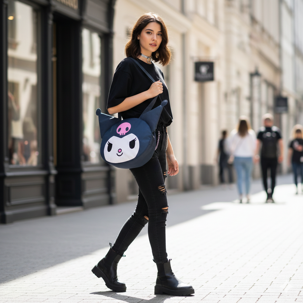 Loungefly Sanrio Kuromi Cosplay Canvas Oversized Tote Bag