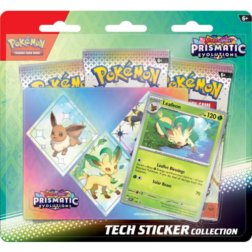 Pokémon Trading Card Game: Scarlet & Violet—Prismatic Evolutions Tech Sticker Collection Leafeon