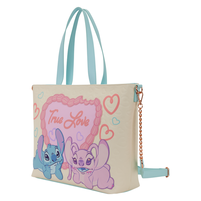 Loungefly Disney Stitch & Angel "True Love" Tote Crossbody Bag