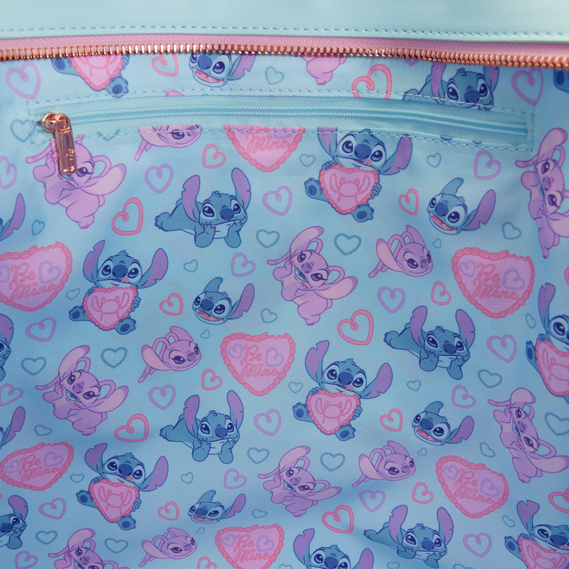 Loungefly Disney Stitch & Angel "True Love" Tote Crossbody Bag