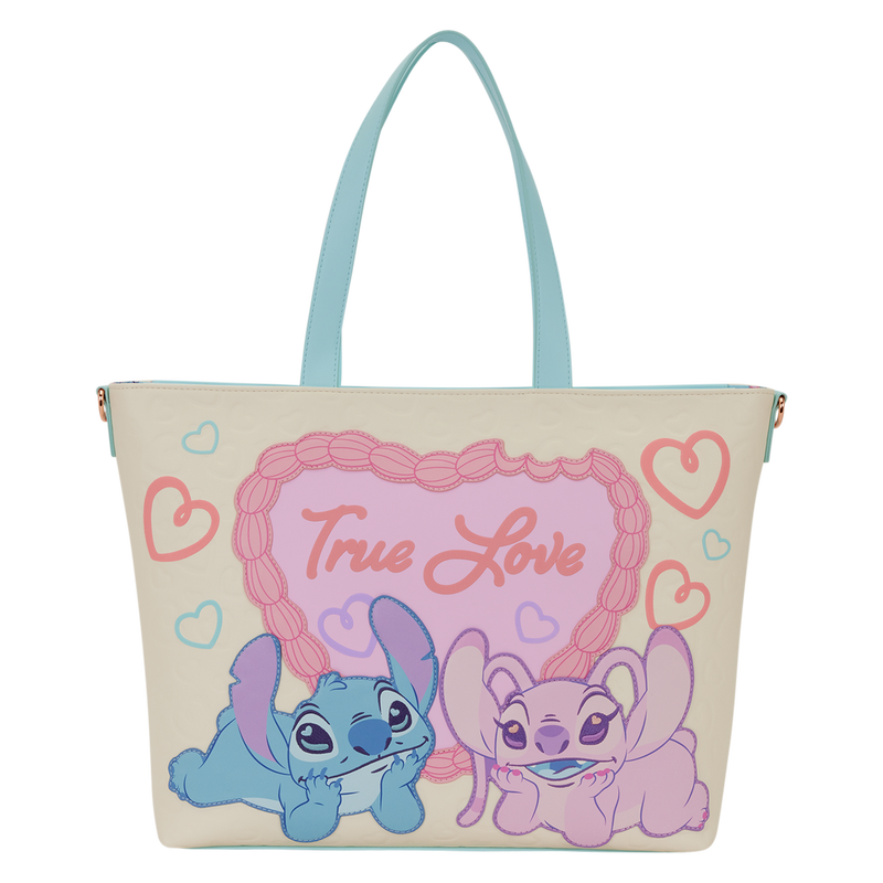 Loungefly Disney Stitch & Angel "True Love" Tote Crossbody Bag