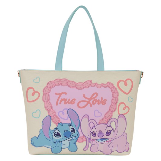 Loungefly Disney Stitch & Angel "True Love" Tote Crossbody Bag