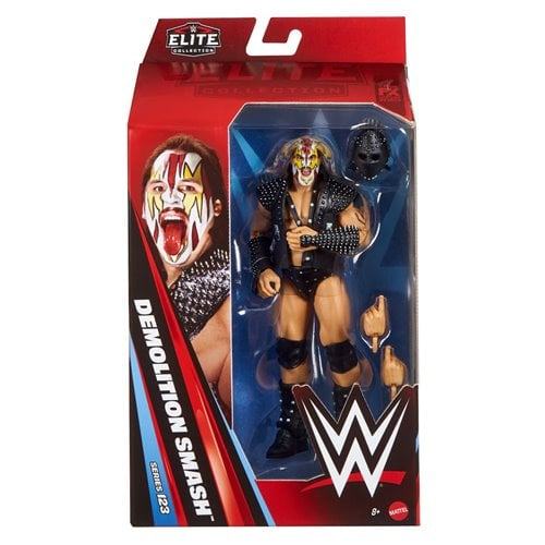 WWE Elite Collection action figure packaging with character and branding.