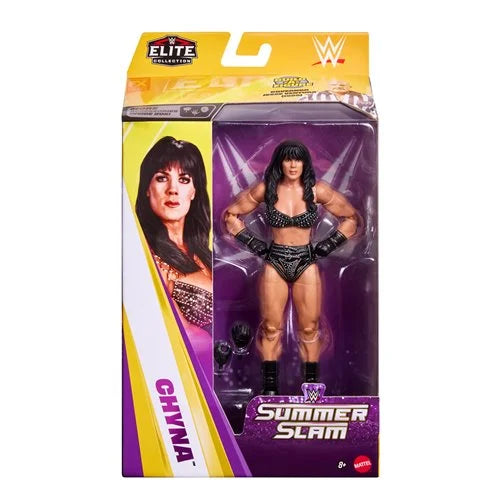 WWE Elite Collection Chyna action figure packaging on a white background