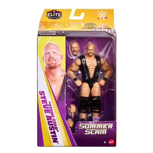WWE Elite Collection Steve Austin action figure packaging with WWE logo