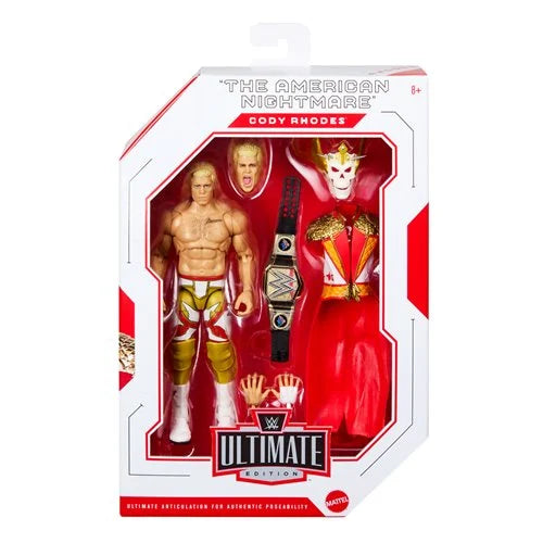 Wrestling figure in packaging with 'The American Nightmare' branding