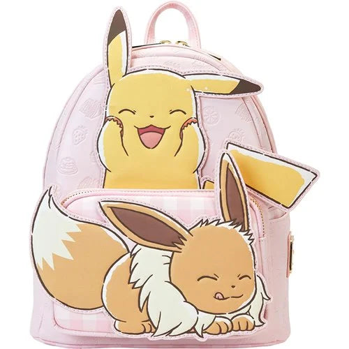 Loungefly Pokemon Pastel Pikachu and Eevee Mini-Backpack