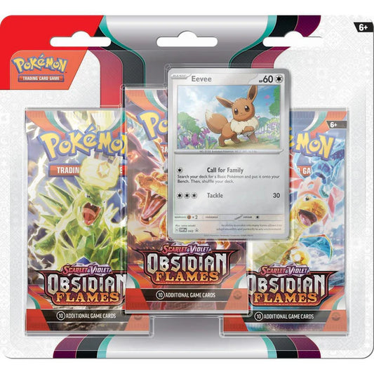 Pokémon TCG: Scarlet and Violet - Obsidian Flames - 3 Pack Blister (Eevee)