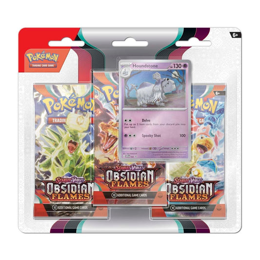 Pokémon TCG: Scarlet and Violet - Obsidian Flames - 3 Pack Blister (Houndstone)