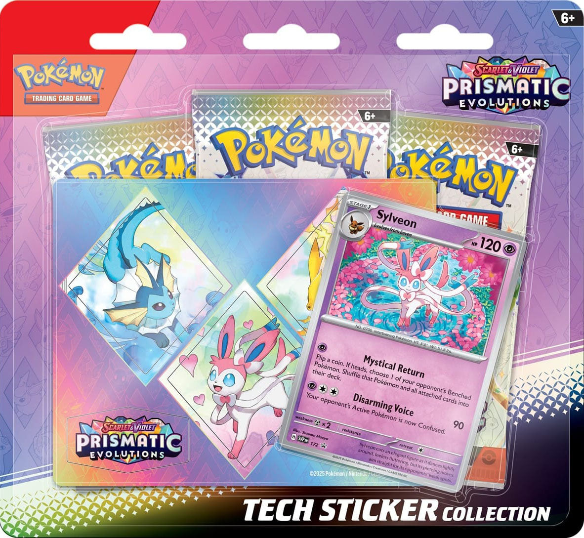 Pokémon Trading Card Game: Scarlet & Violet—Prismatic Evolutions Tech Sticker Collection Sylveon