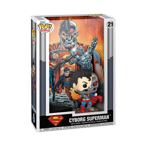 Funko Pop! Comic Covers Superman: Reign of the Supermen Cyborg Superman  Figure #21 with Case