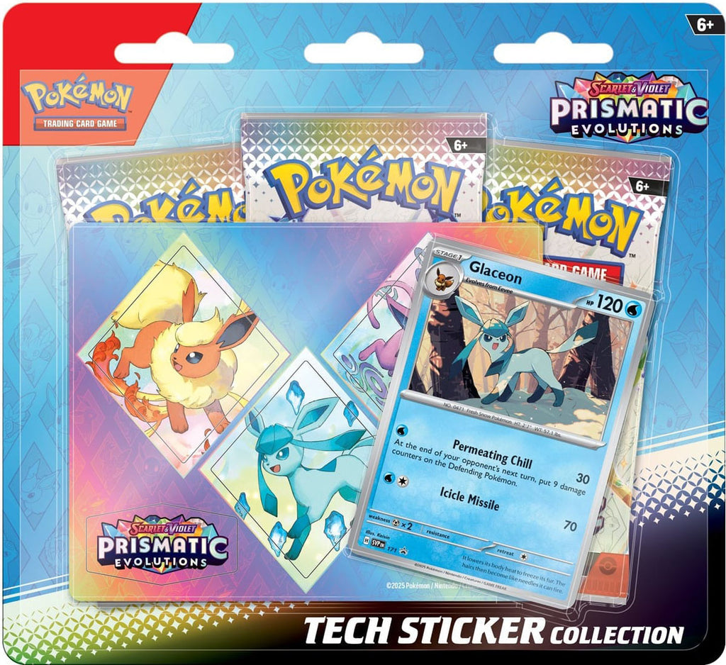 Pokémon Trading Card Game: Scarlet & Violet—Prismatic Evolutions Tech Sticker Collection Glaceon