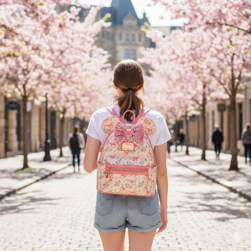 Loungefly Disney Minnie Mouse Floral All-Over Print Mini Backpack
